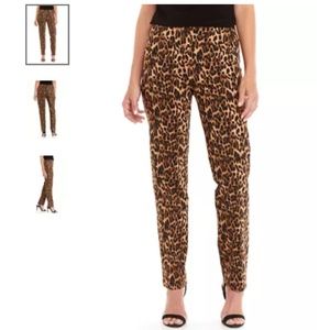 New Directions pull-on leopard-print pants